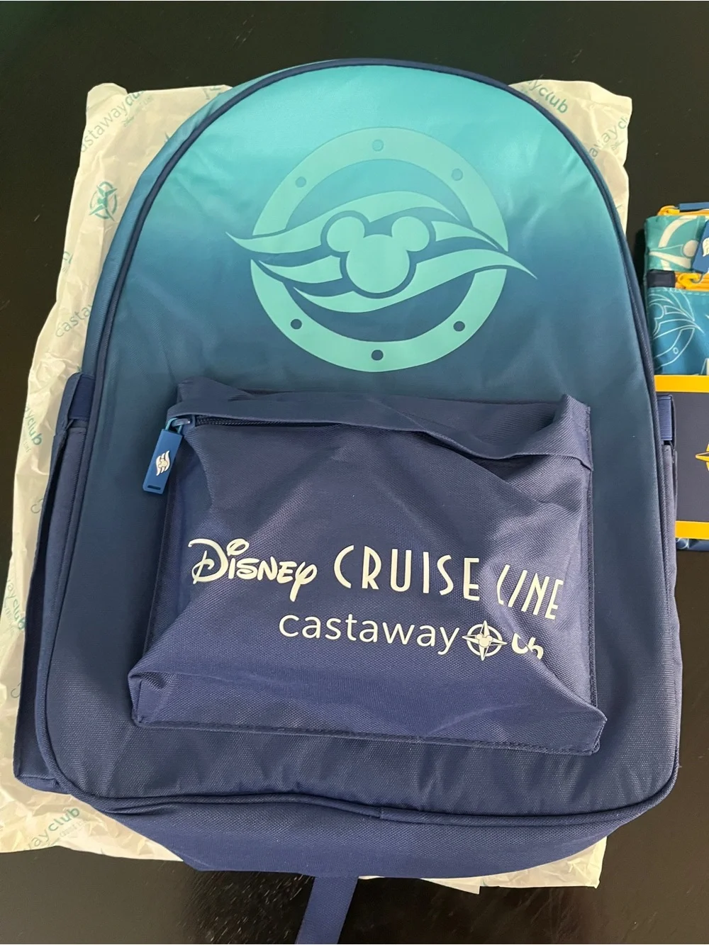 2026 Disney Cruise DCL Castaway Club Backpack & Wet Dry Bag - Gold Member